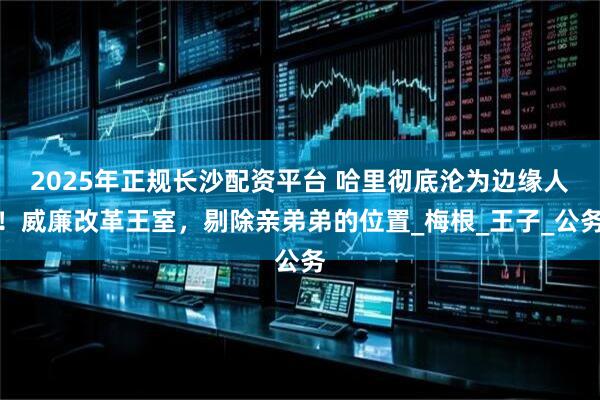2025年正规长沙配资平台 哈里彻底沦为边缘人！威廉改革王室，剔除亲弟弟的位置_梅根_王子_公务